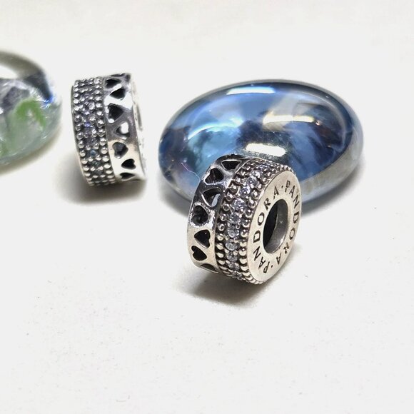 Authentic Pandora Hearts of Pandora Charms Sterling Silver Beads CZs Love Charms - Picture 4 of 4